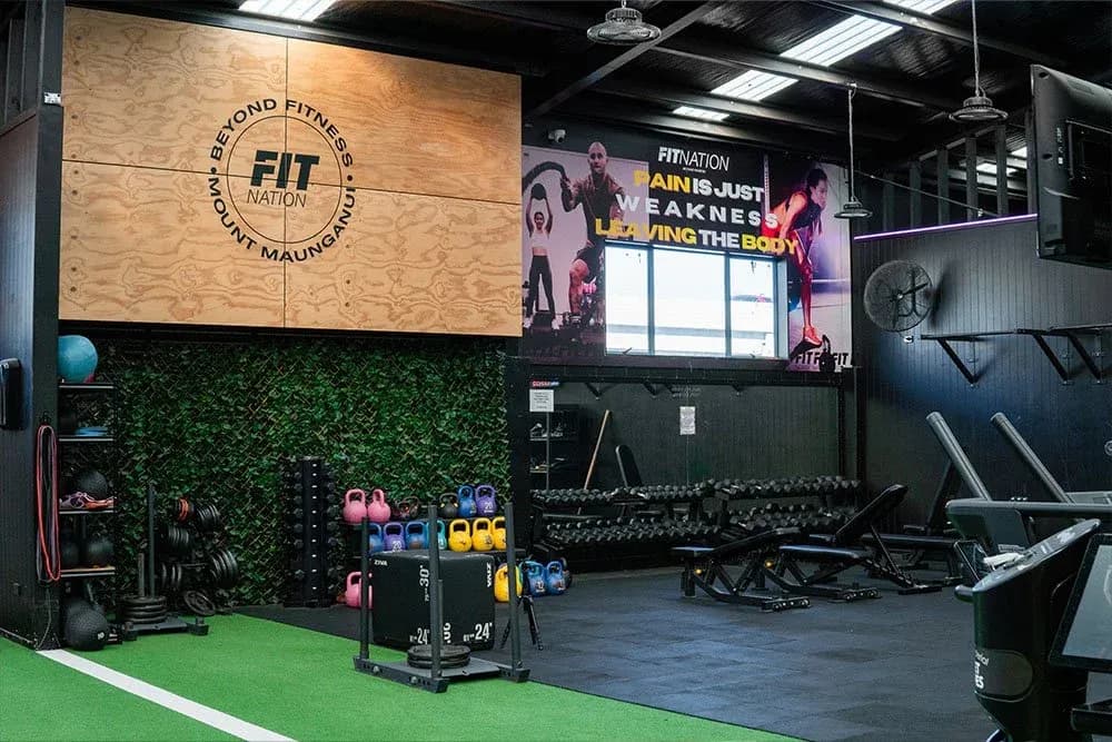 Functional training room at Fit Nation Mount Maunganui